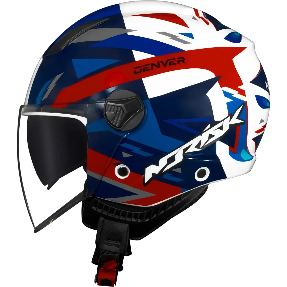 Capacete Norisk Orion SV Denver Azul/Vermelho - Spinelli Motos